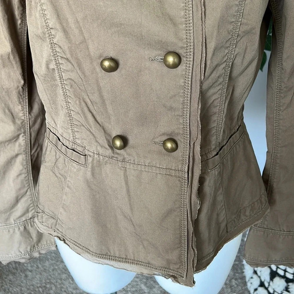 Ann Taylor LOFT Olive Tan Utility Jacket Size 8 - Picture 3 of 8